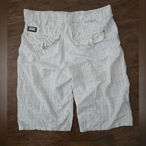 Vintage Coogi Australian Luxe Mens Size 40 Wide Plaid Shorts Striped Cotton Ligt